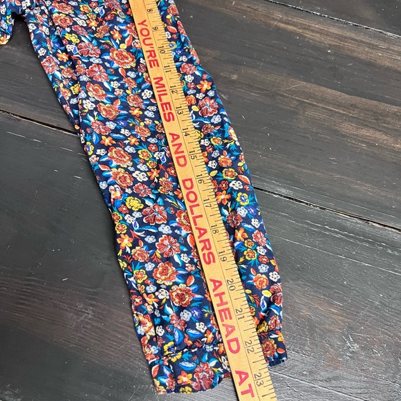 Old Navy Floral V-Neck Blouse - Blue and Red - Picture 9 of 9